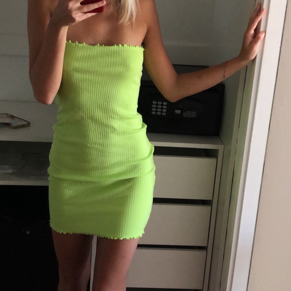Missguided strapless bodycon dress!